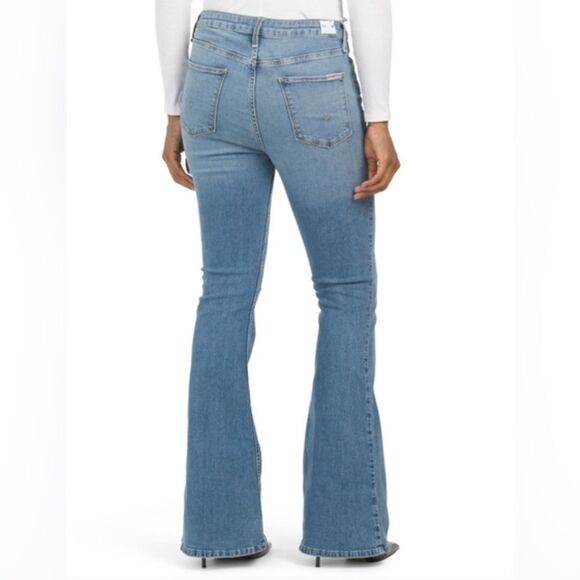 Hudson Heidi High-Rise Flare Bubbly Jeans Blue Size 27 - Picture 2 of 6